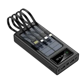 10000Mah Portable Solar Powered Powerbank With A Flashlight Fo-9-01