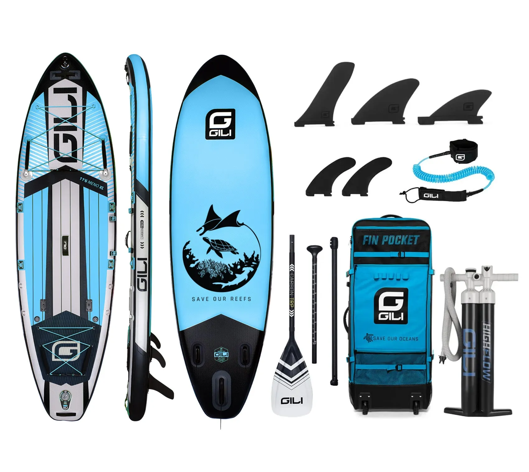10'6 / 11'6 MENO Inflatable Stand Up Paddle Board