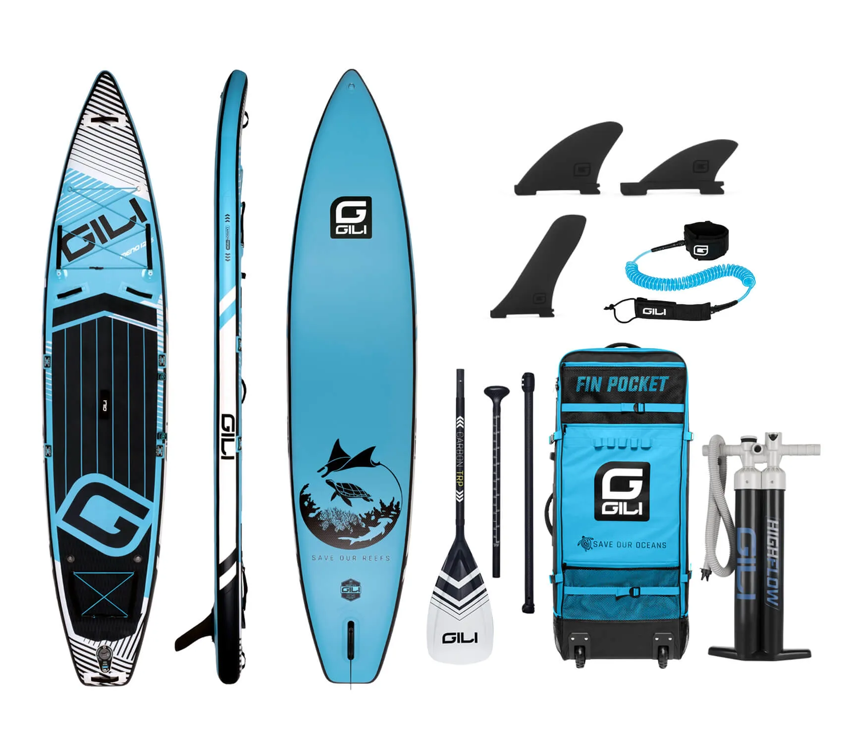 12'6 MENO Touring Inflatable Stand Up Paddle Board
