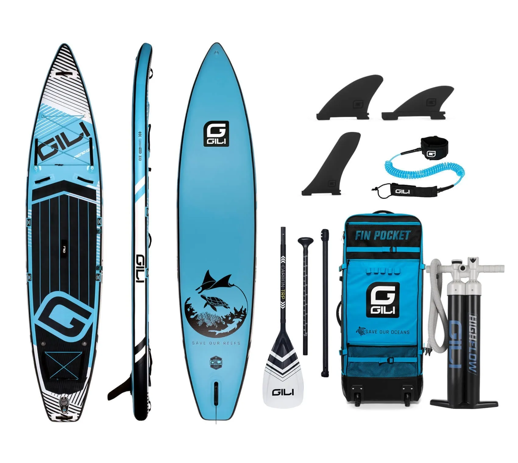 12'6 MENO Touring Inflatable Stand Up Paddle Board