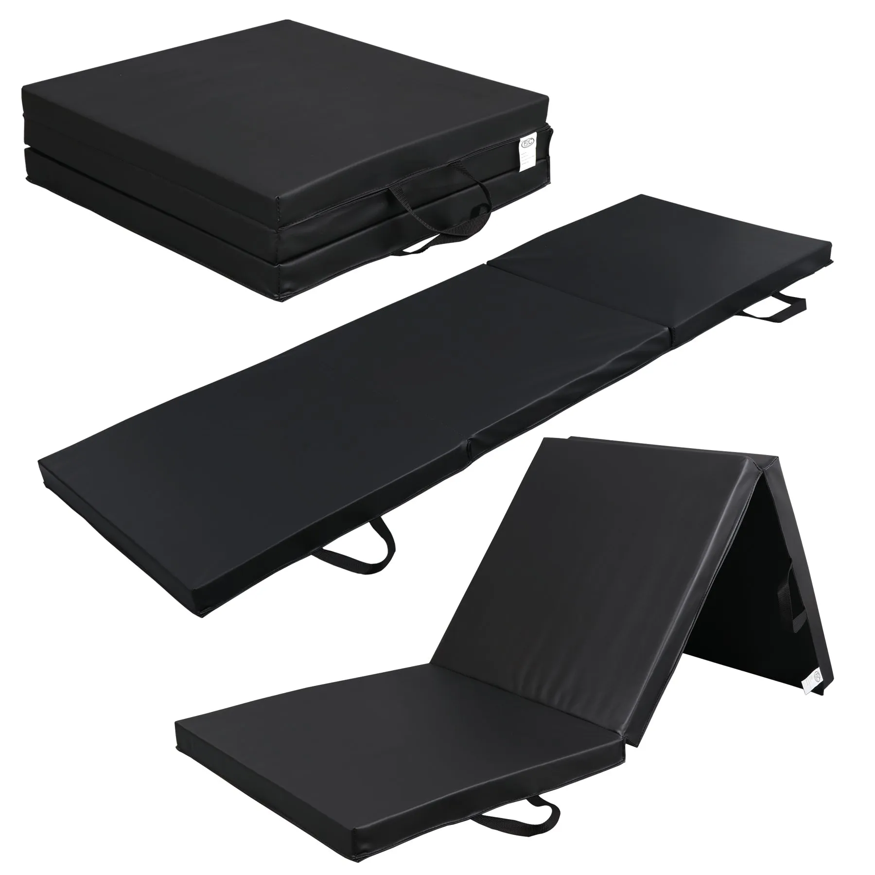 6 x 2' Folding Gym Mat Tri-Fold Aerobics Workout Floor Mat