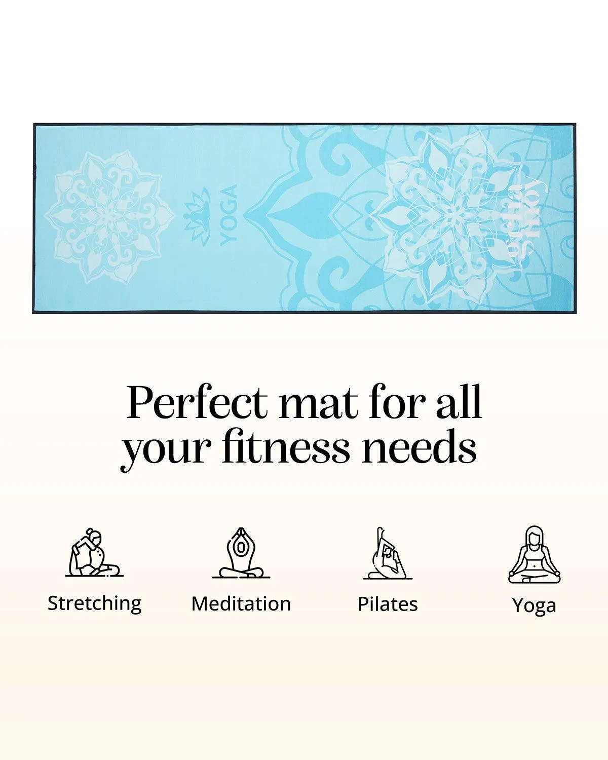 8mm Blue Mandala Yoga Mat Online | Grhamoy