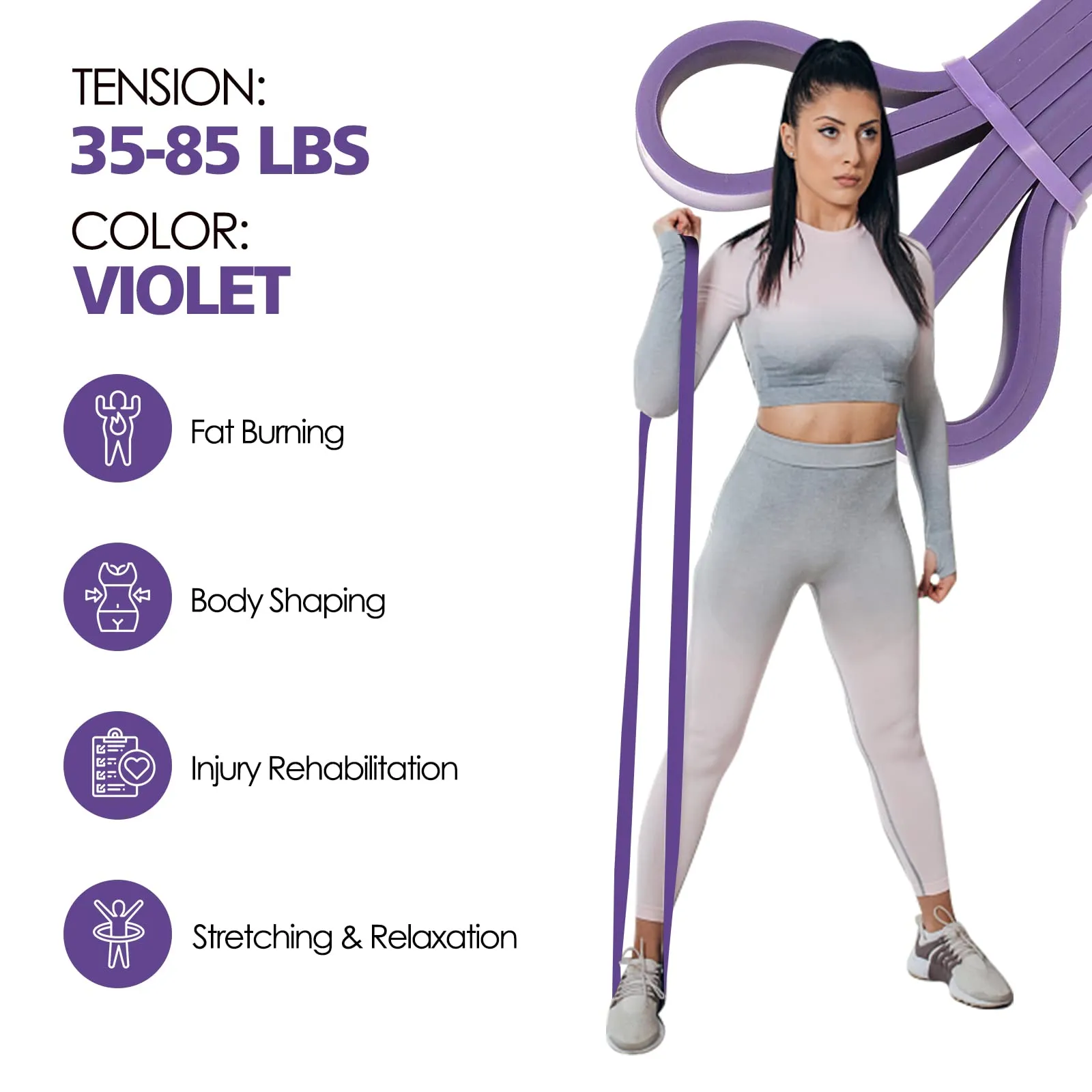 ACTIVE FOREVER Resistance Band,Pull up Assist Band,Fitness Band,Suitable for Boosting Strength,Yoga, Exercise 85LBS