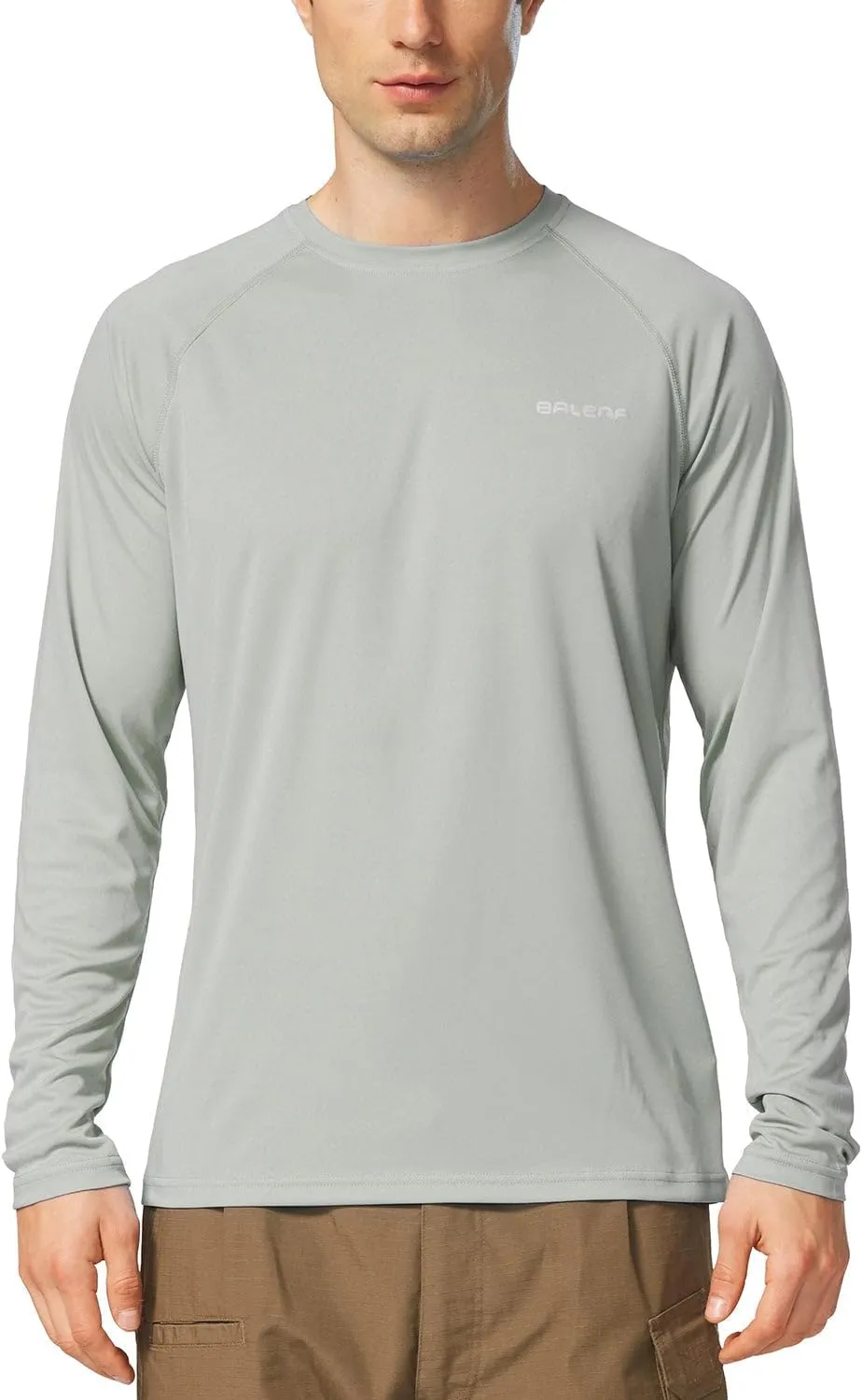 baleaf Men's Sun Protection Shirts UV SPF UPF 50  Long Sleeve Rash Guard Fishing Running Quick Dry Lightweight