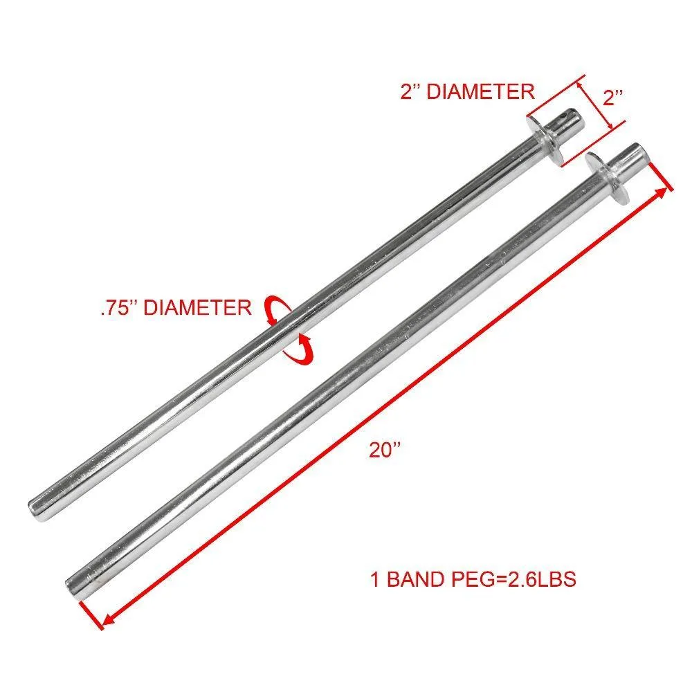 Band Peg Attachments for Power Racks Rigs (Set of 4)