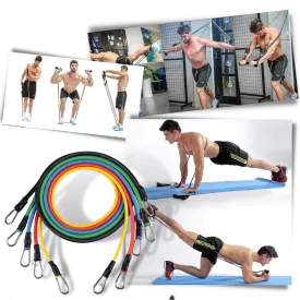 Complete Exercise Resistance Bands Set (11 Pcs)