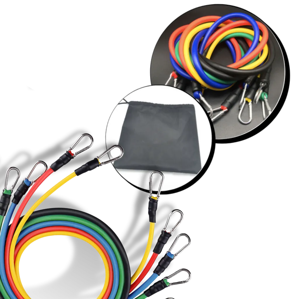 Complete Exercise Resistance Bands Set (11 Pcs)