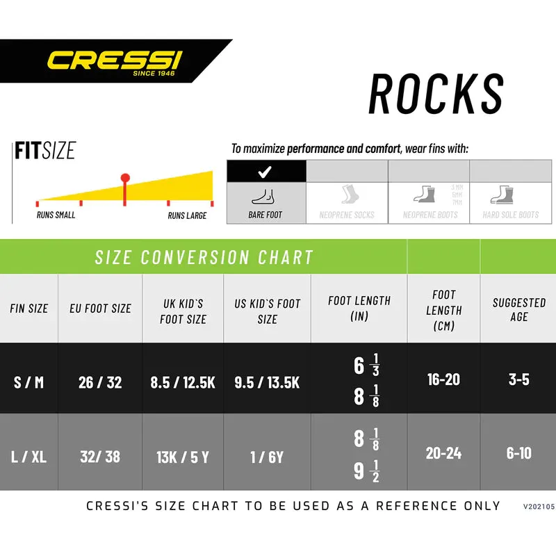 Cressi Junior Rocks Mask Fin Snorkel SET