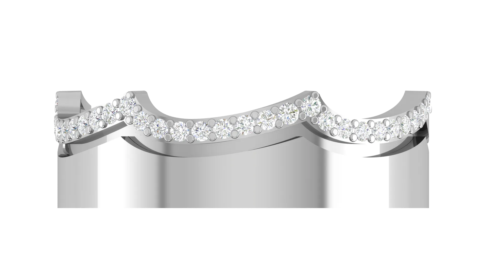 Crown White Gold Silver Adjustable Elegant Band For Couple