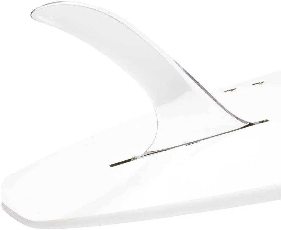 DORSAL Pintail Surf Fins for SUP Longboard Surfboard Center Velzy Style Flex-Fin Clear 9.75" Polycarbonate
