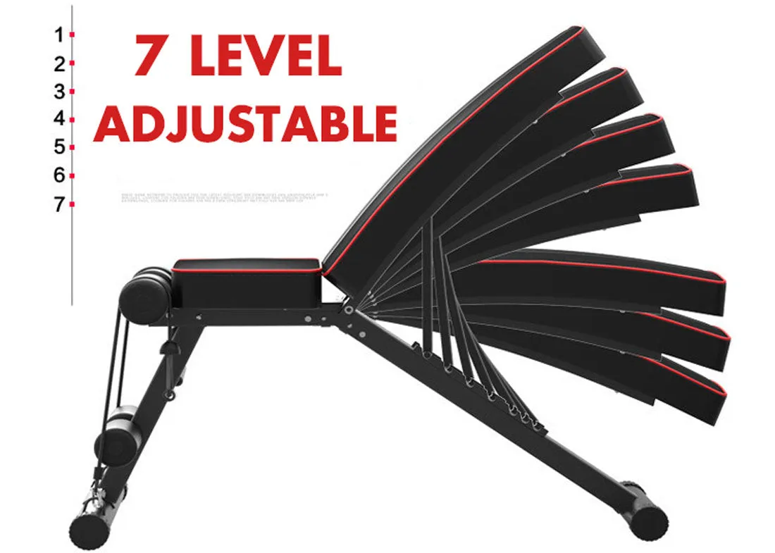 Dumbbell Sit Up Bench Press Weight FID Ab Abdominal Training Fitness Flat Incline Gym