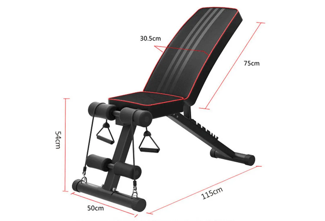 Dumbbell Sit Up Bench Press Weight FID Ab Abdominal Training Fitness Flat Incline Gym