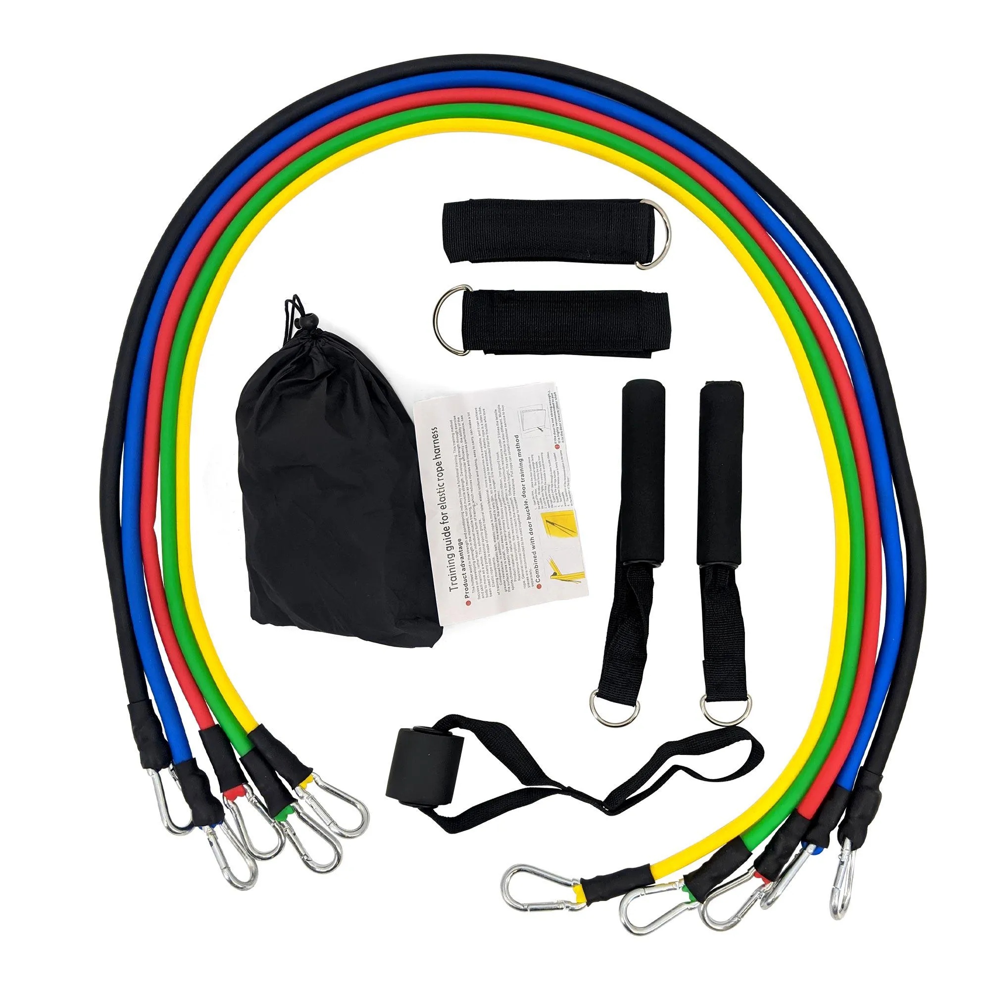Exercise Resistance Band Set with Intensity from 10lbs to 110lbs
