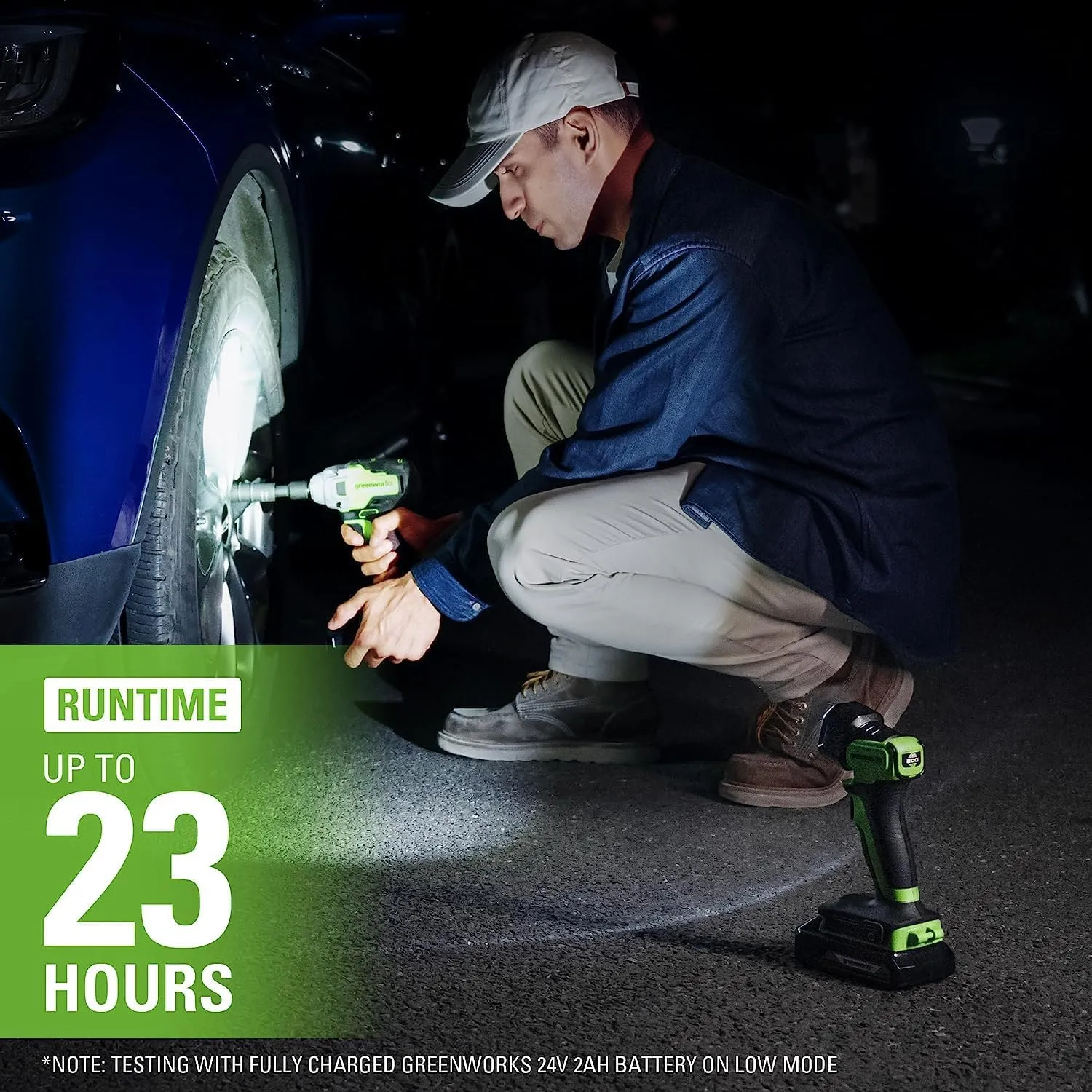 Greenworks 24V 10pcs Combo Kit,(2) Batteries & (2) Chargers. 800in/lb Drill&Impact Driver with Bits,Wrench, Multi-tool, Reciprocating Saw&Jigsaw, Circular saw, Angle Grinder and Flashlight