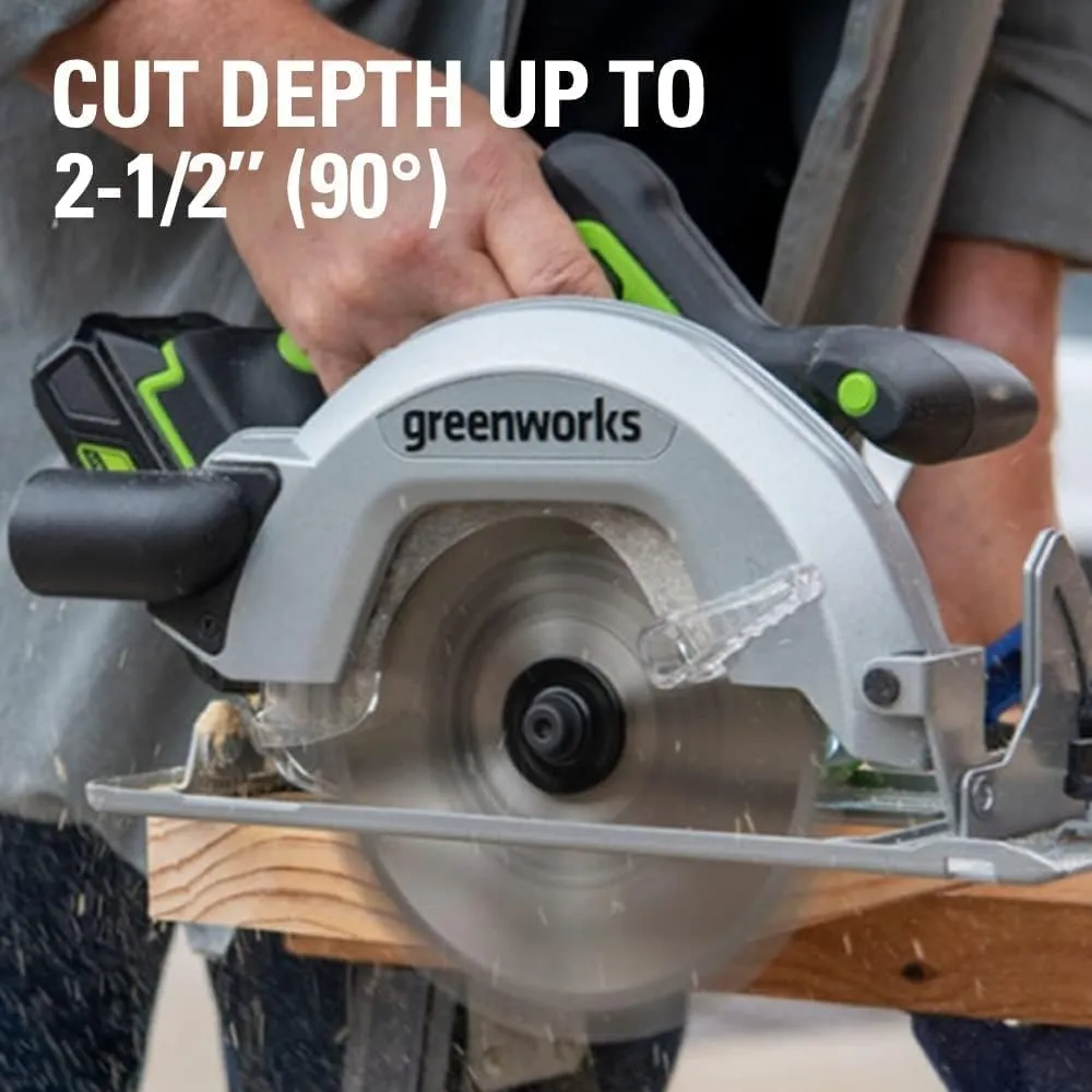 Greenworks 24V 10pcs Combo Kit,(2) Batteries & (2) Chargers. 800in/lb Drill&Impact Driver with Bits,Wrench, Multi-tool, Reciprocating Saw&Jigsaw, Circular saw, Angle Grinder and Flashlight