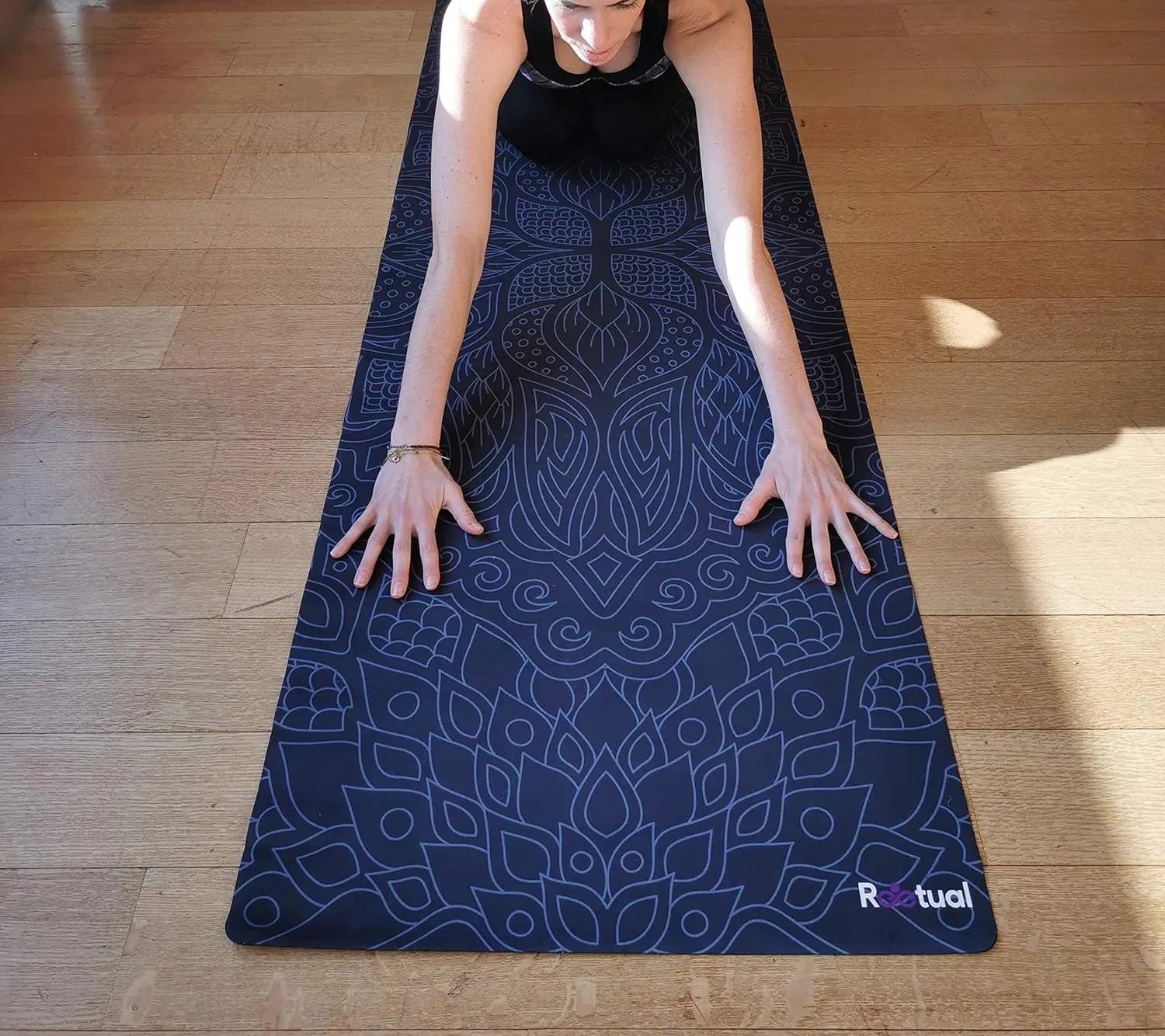 Hot Yoga Mat Non Slip Towel Combo - with Carrying Strap