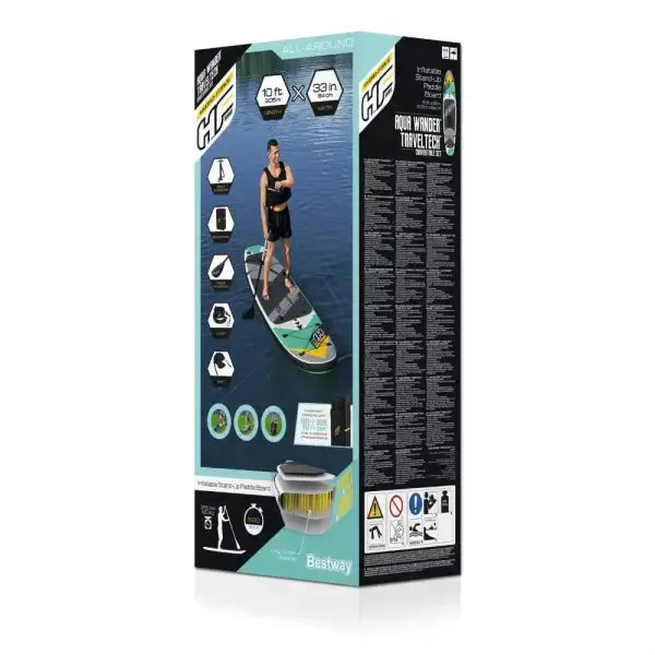 hydro-force aqua wander traveltech inflatable stand-up paddleboard