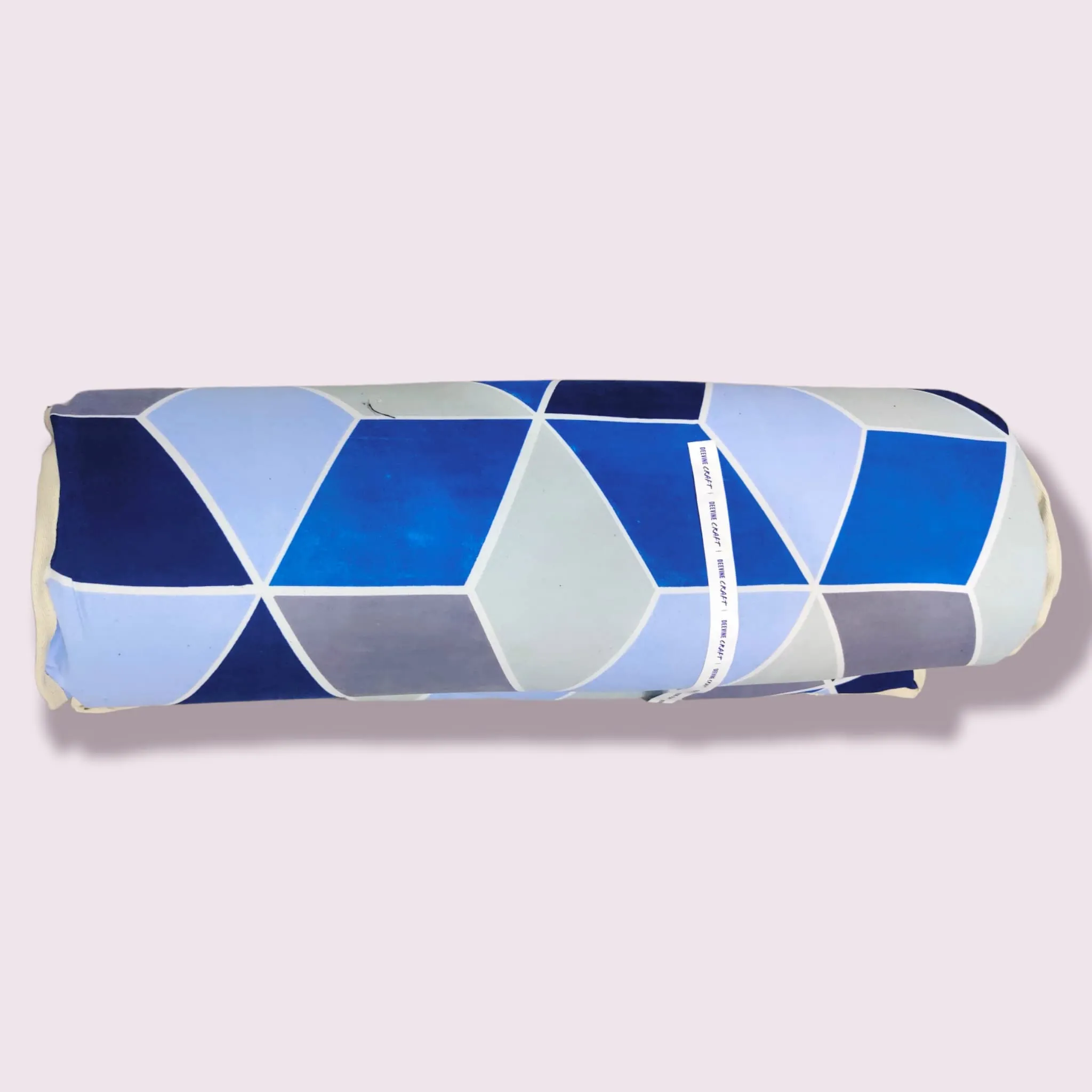 IMSMARTMART Versatile PU Foam Mattress - Slim, Foldable, and Portable, 72x36x1 Inch, Multi-Use (Shades of Blue Diamond)