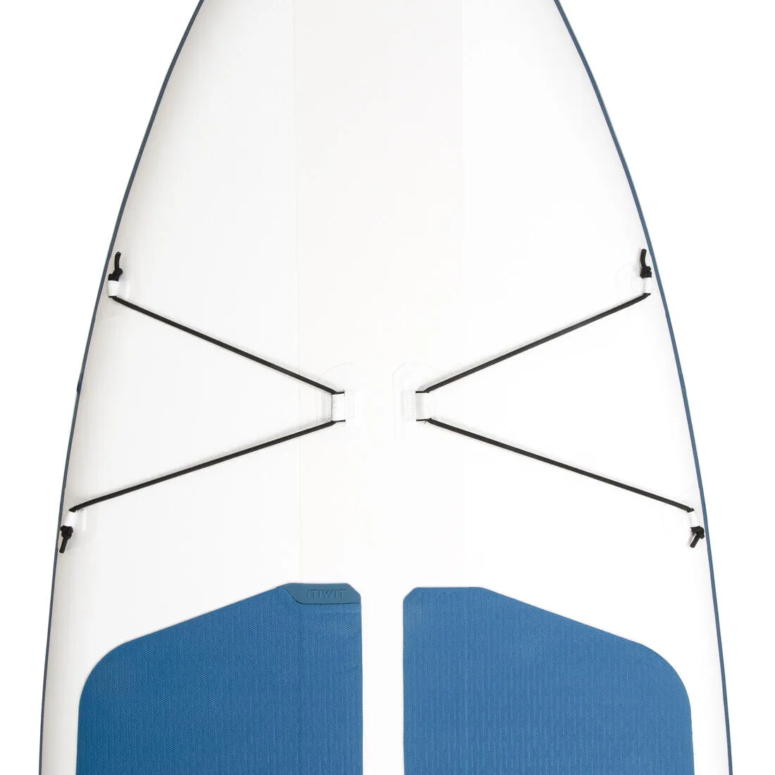 Inflatable Stand-up Paddle Board (Over 80kg) Compact 10ft - White/Blue - 100