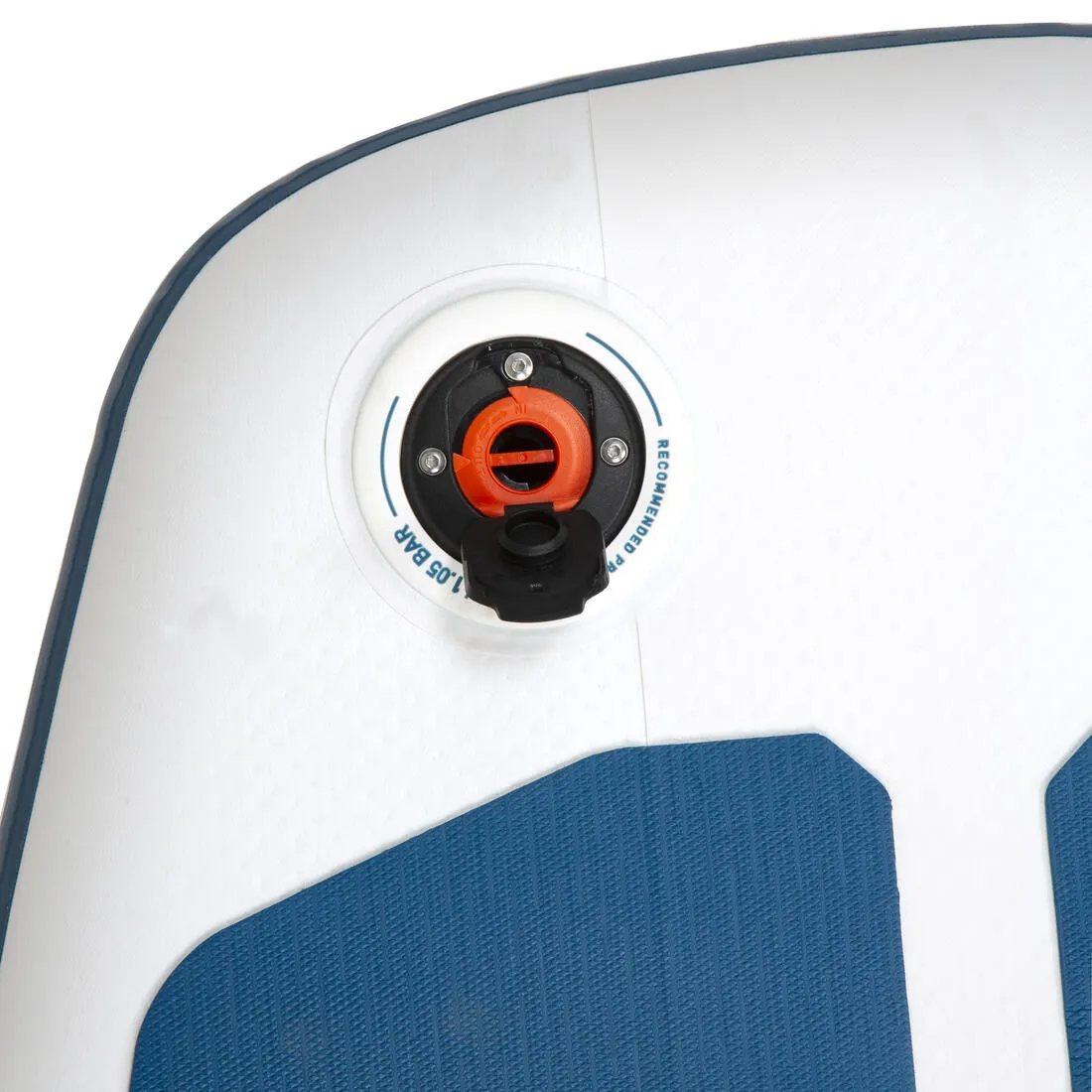 Inflatable Stand-up Paddle Board (Over 80kg) Compact 10ft - White/Blue - 100