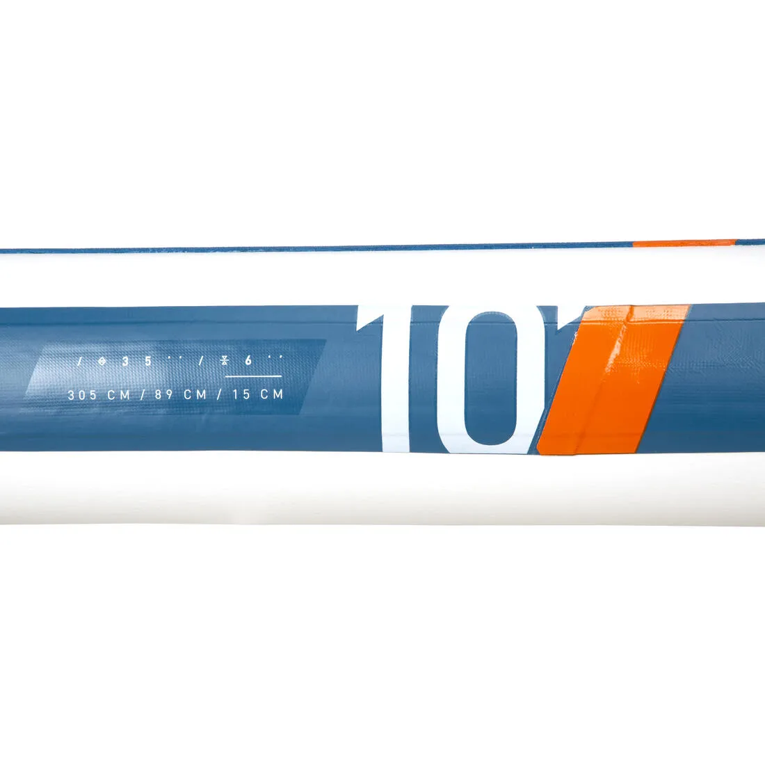 Inflatable Stand-up Paddle Board (Over 80kg) Compact 10ft - White/Blue - 100