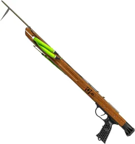 JBL Spearguns Woody Elite Performance Speargun for Spearfishing, Freediving, Scuba Diving, Fishing, Diving, Mahogany Barrel, Stainless Steel Shaft, Open Muzzle, Easy Stretch Kevlar Bands, Made in USA