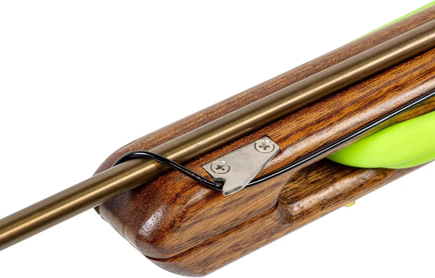 JBL Spearguns Woody Elite Performance Speargun for Spearfishing, Freediving, Scuba Diving, Fishing, Diving, Mahogany Barrel, Stainless Steel Shaft, Open Muzzle, Easy Stretch Kevlar Bands, Made in USA