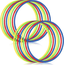 Libima 16 Pcs Toy Color Hoop for Kids, Detachable Adjustable Light Weight Plastic Colored Hoops Toy Circles for Party Games, Dance, Dog Agility Libima 16 Pcs Toy Color Hoop for Kids, Detachable Adjustable Light Weight Plastic Colored Hoops Toy Circles for Party Games, Dance, Dog Agility