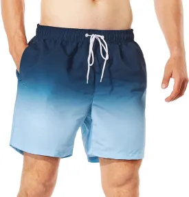 Mywu Mens Swim Trunks 5 Inch Beach Shorts with Mesh Lining Funny Swimming Bathing Suits Quick Dry Swimwear