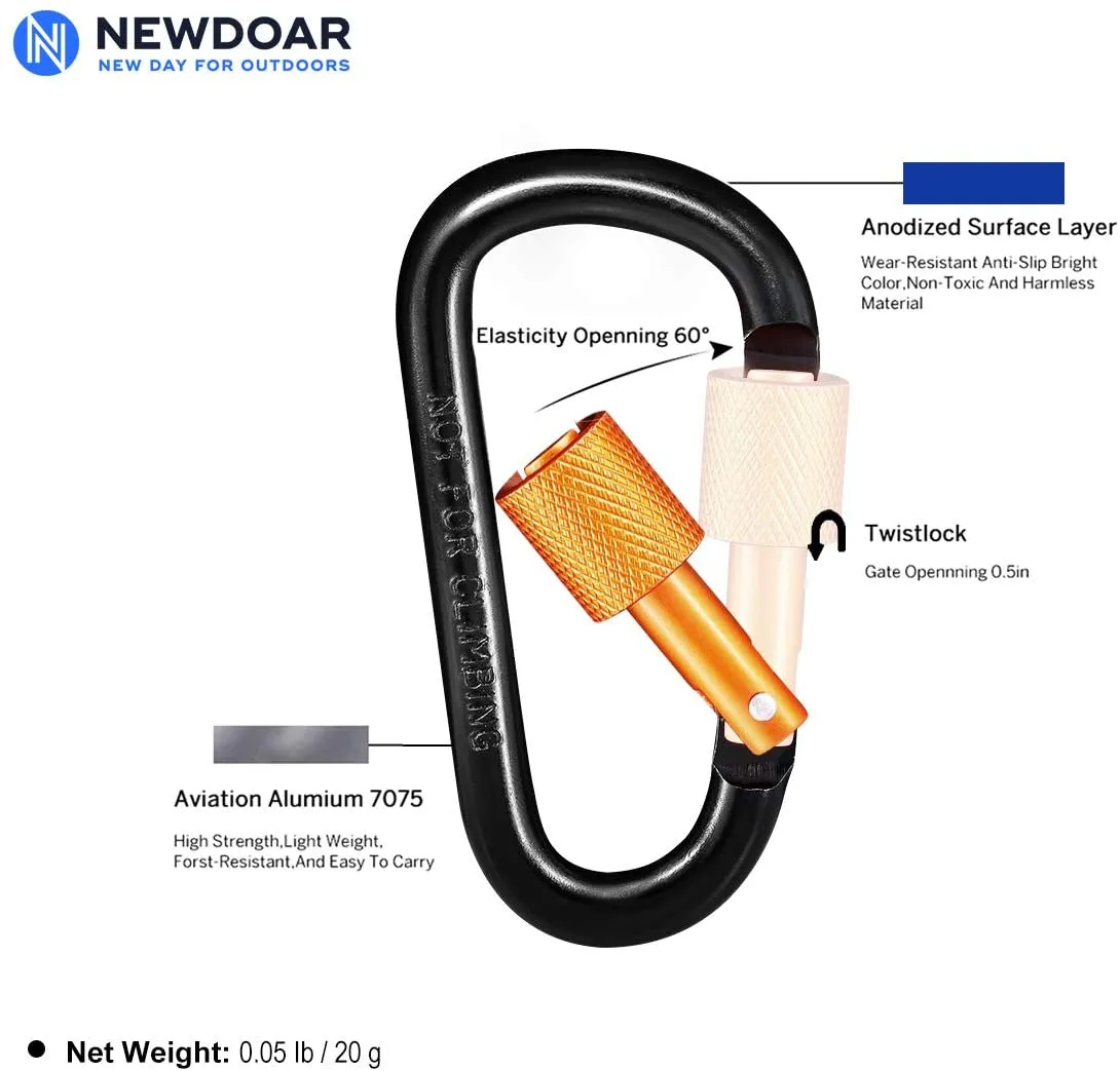 NewDoar Locking Clip,for Keychain Dog Leashes&Harness