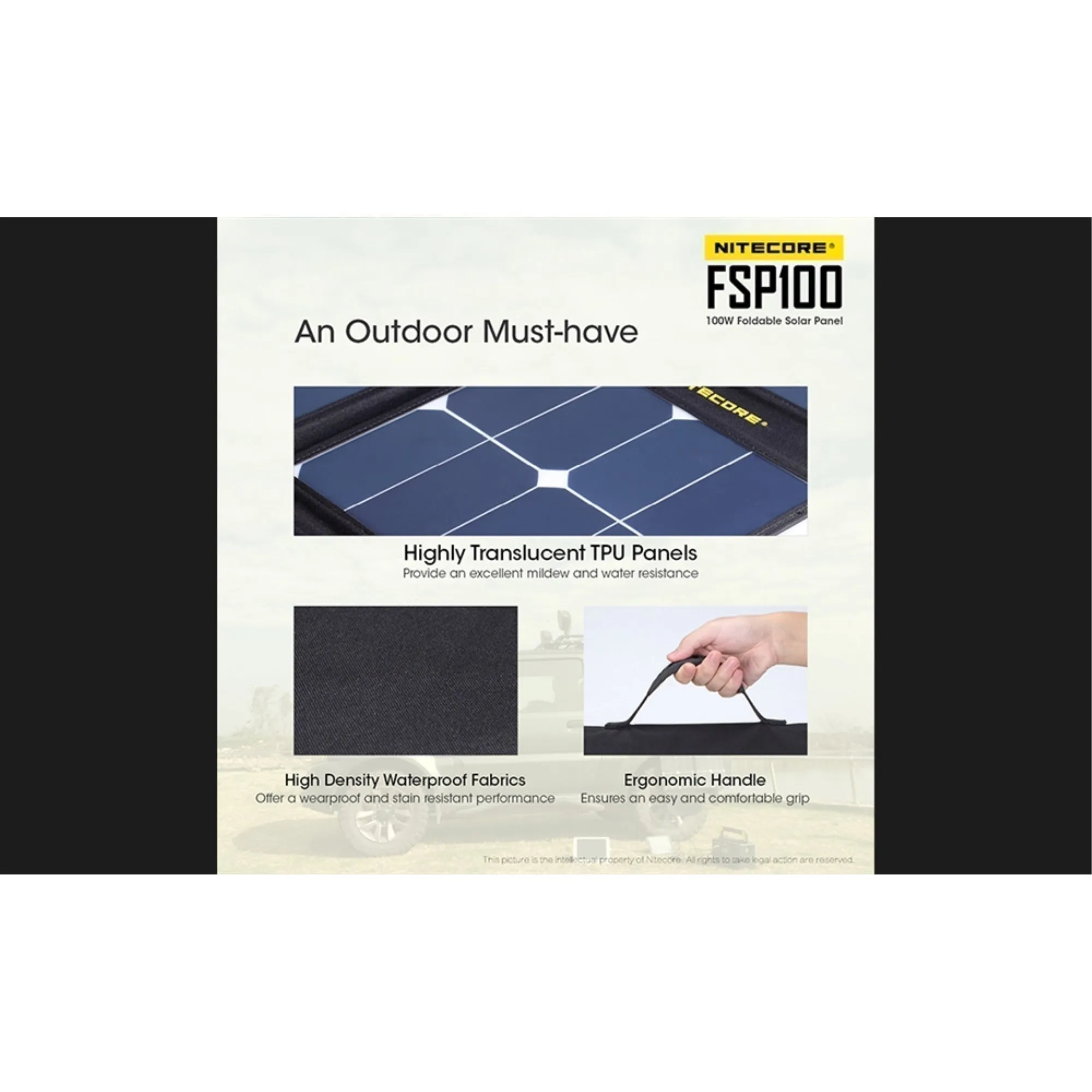 Nitecore FSP100 Foldable 100W Solar Panel