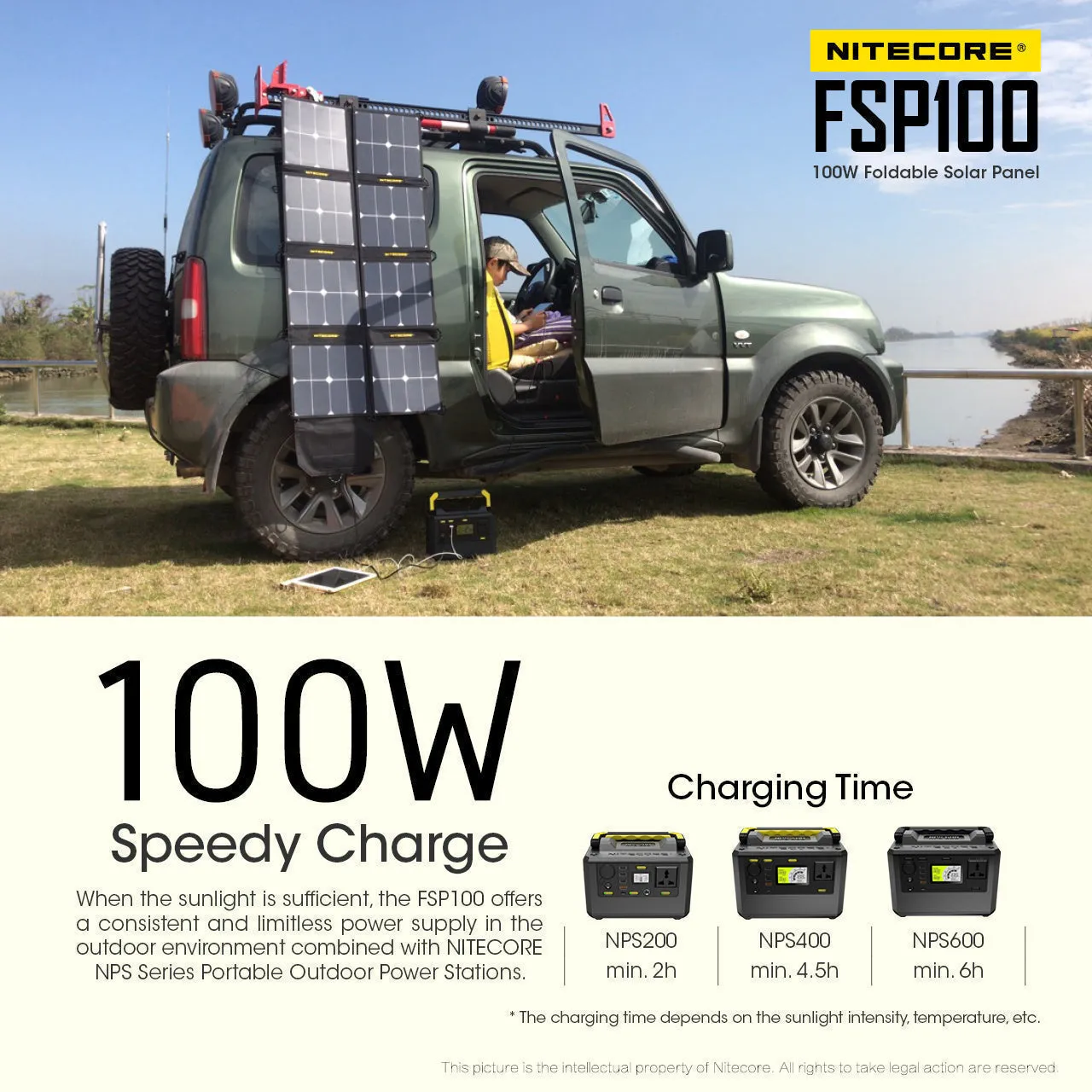 Nitecore FSP100 Foldable 100W Solar Panel