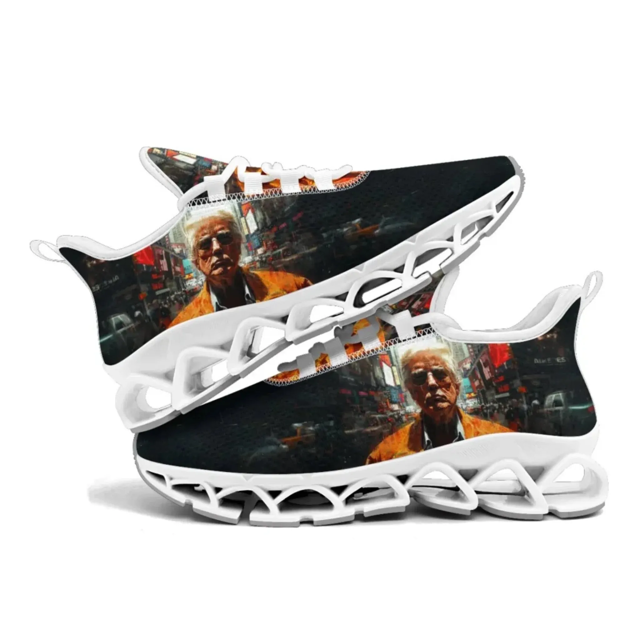 Personalized Patriotic Trump Sneakers, Custom Lightweight Walking Shoes, Pride Running Shoes