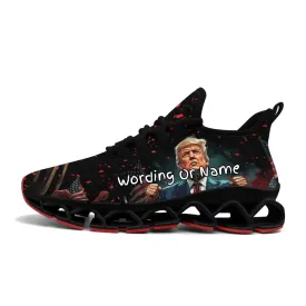 Personalized Patriotic Trump Sneakers, Custom Lightweight Walking Shoes, Pride Running Shoes