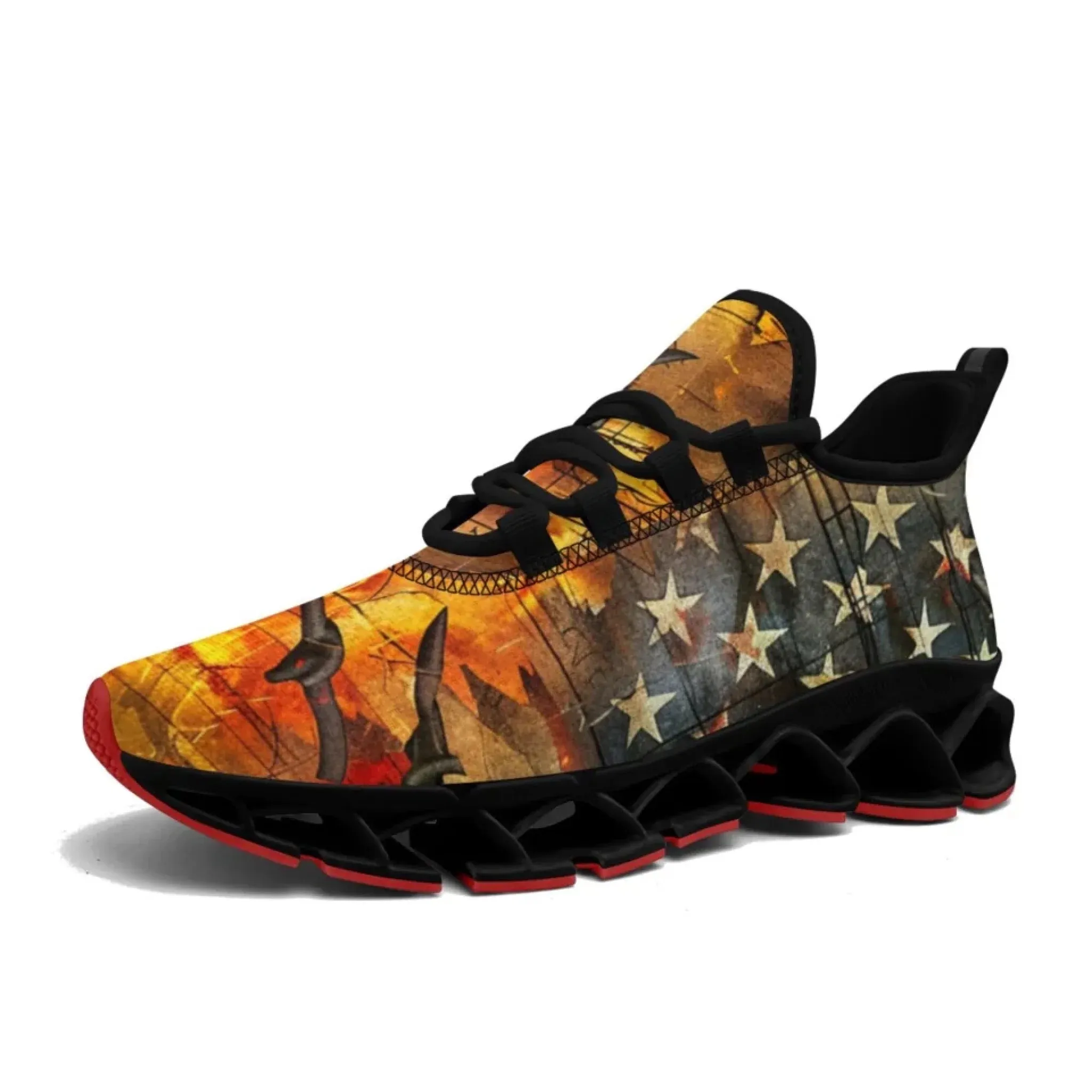 Personalized Patriotic Trump Sneakers, Custom Lightweight Walking Shoes, Pride Running Shoes