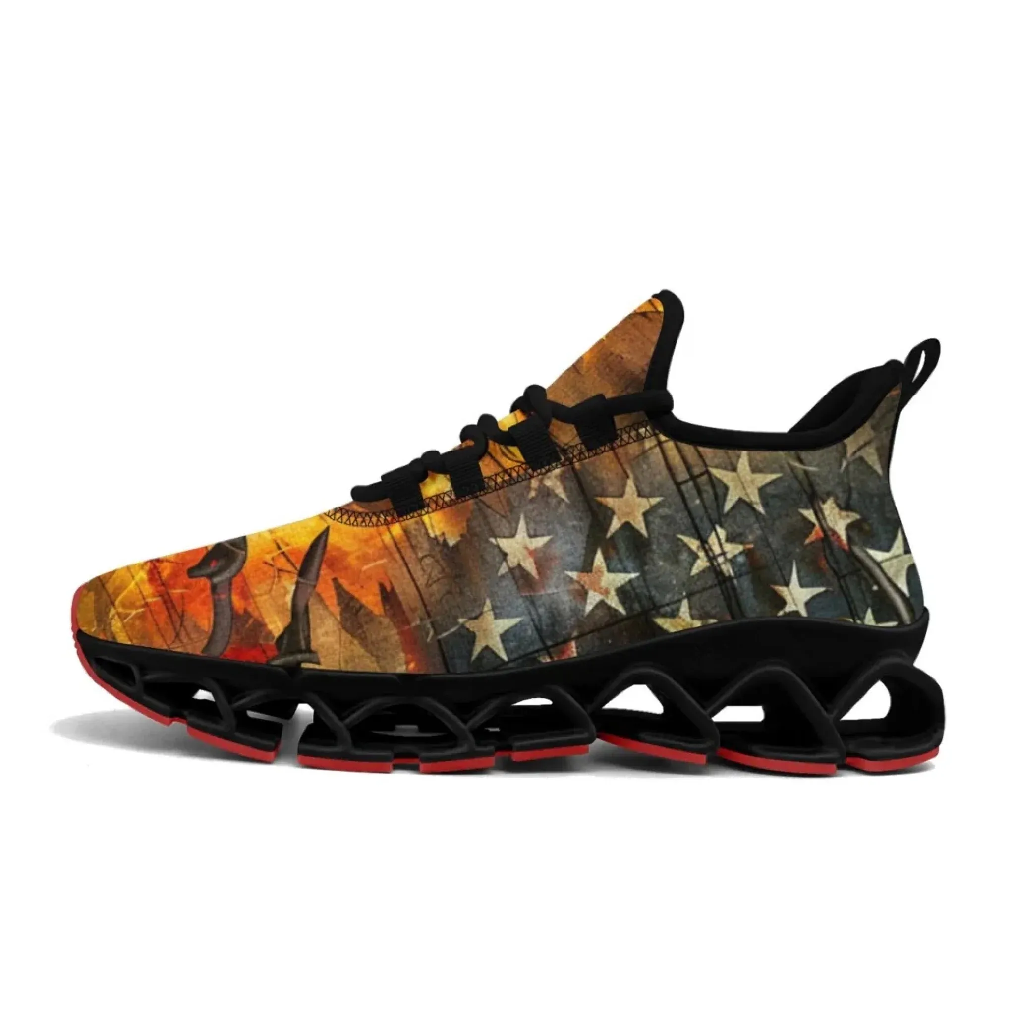 Personalized Patriotic Trump Sneakers, Custom Lightweight Walking Shoes, Pride Running Shoes