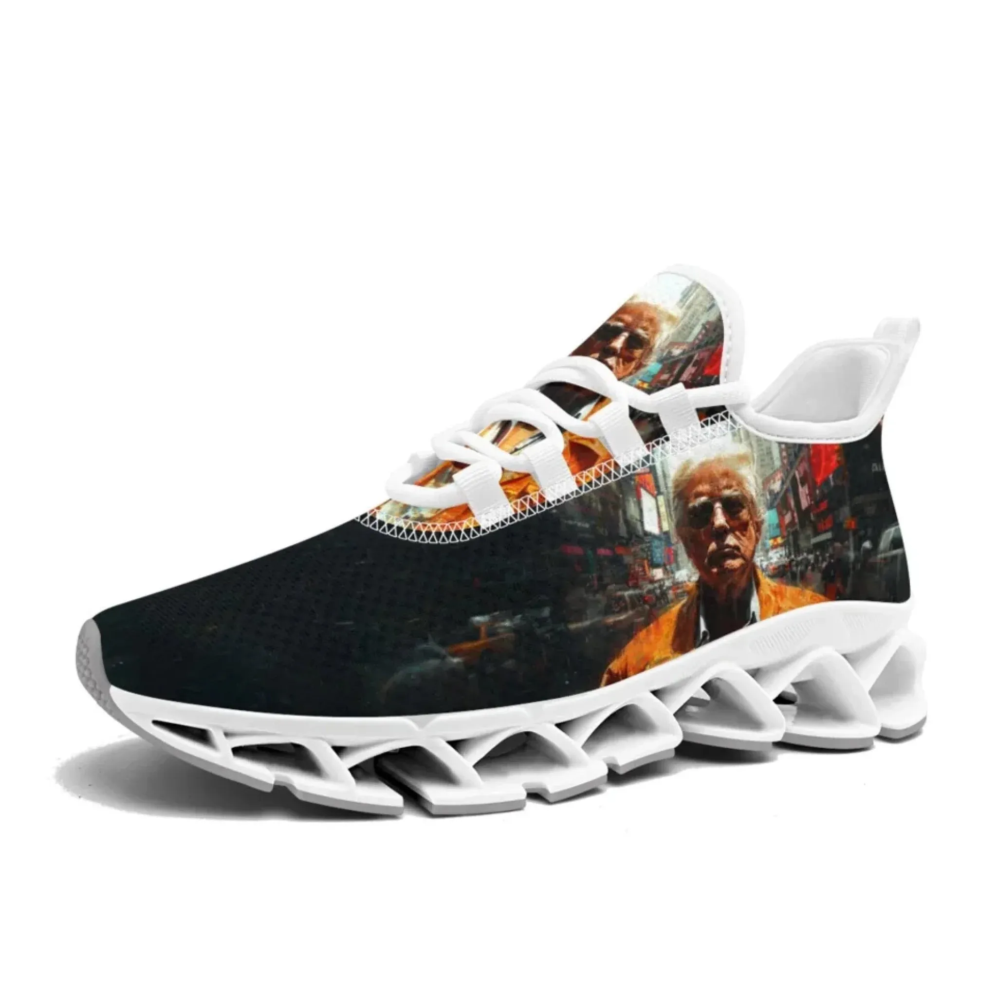 Personalized Patriotic Trump Sneakers, Custom Lightweight Walking Shoes, Pride Running Shoes