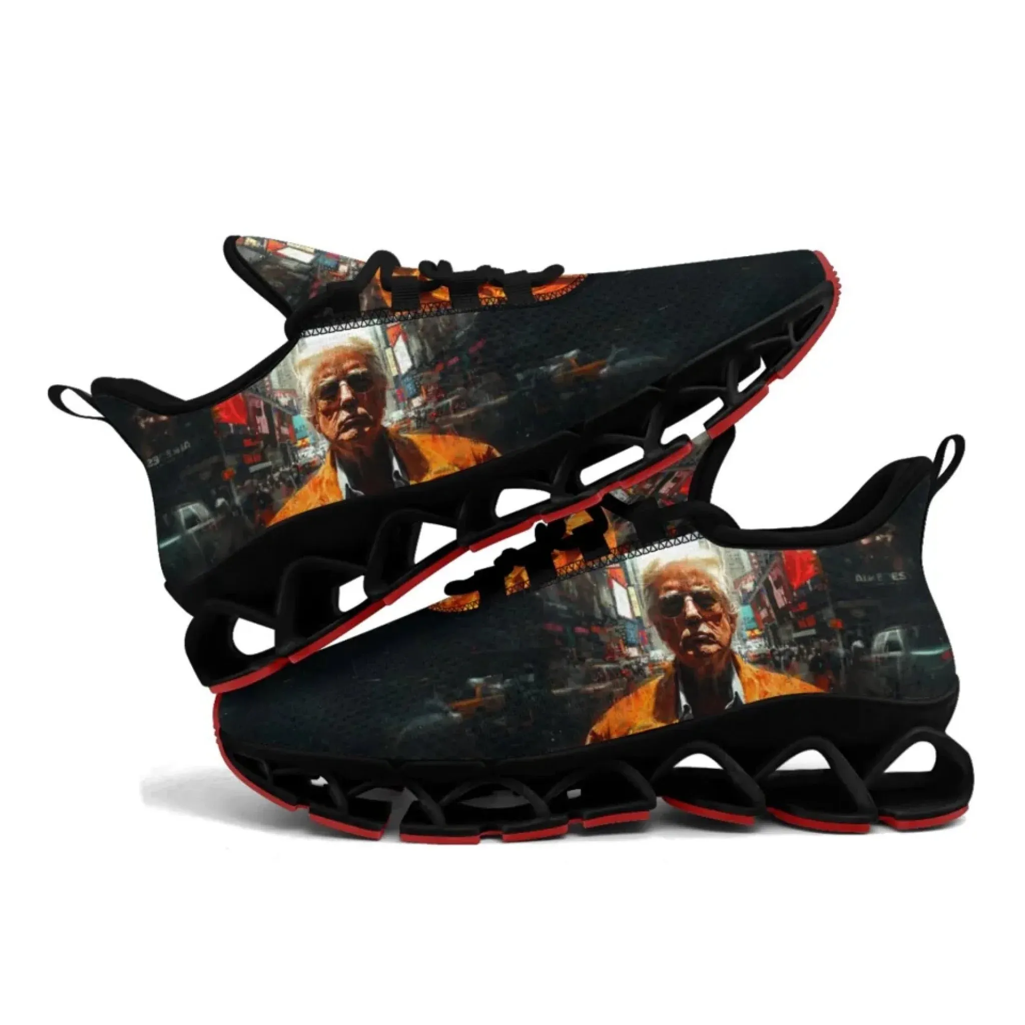 Personalized Patriotic Trump Sneakers, Custom Lightweight Walking Shoes, Pride Running Shoes