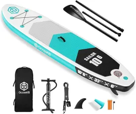 Premium Inflatable Stand Up Paddle Board,with SUP Accessories & Carry Bag, Non-Slip Deck, Paddle and Pump, Standing Boat for Youth & Adult,Sports Fitness, Surfing