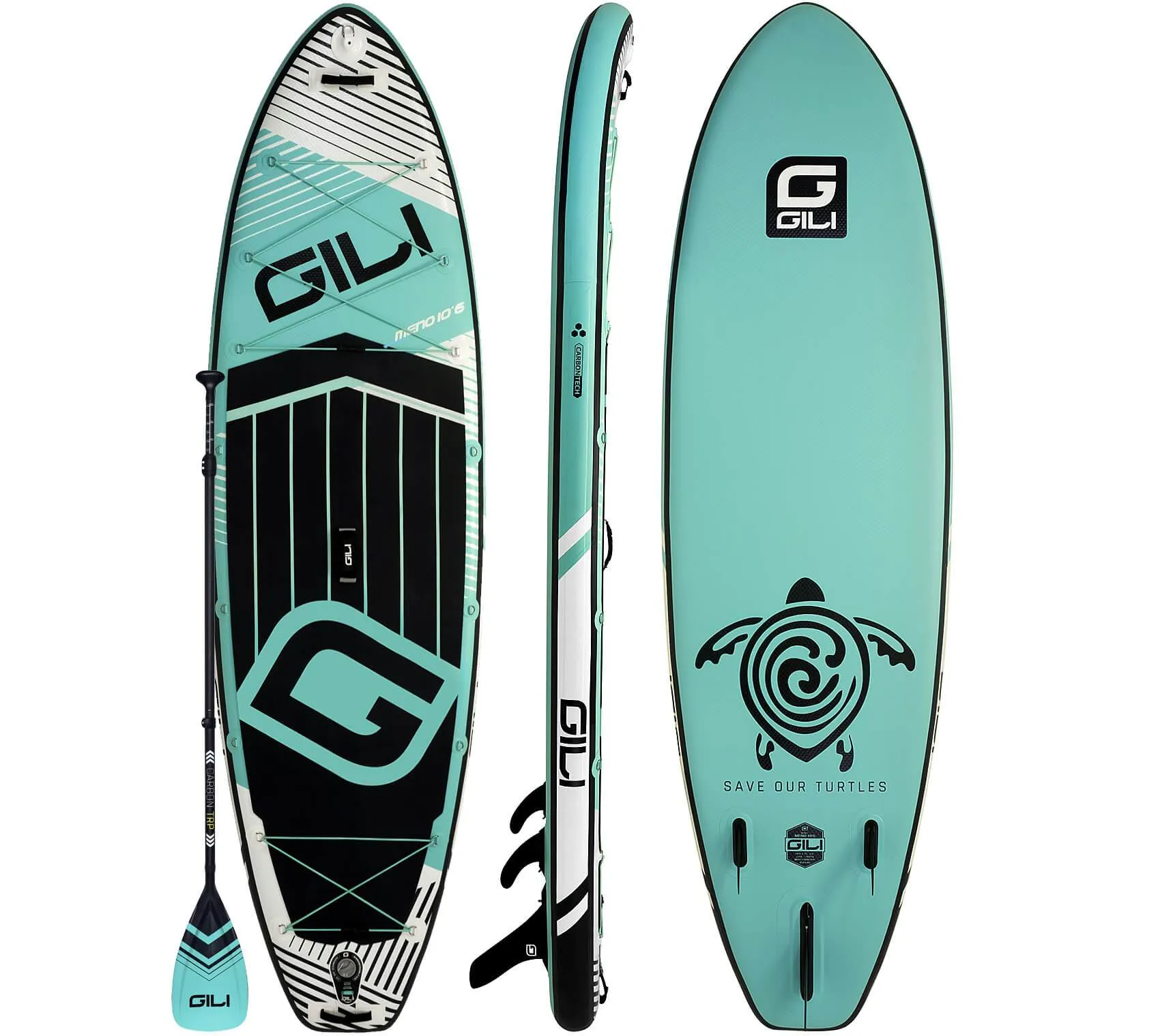 Preowned GILI 10'6 / 11'6 MENO Inflatable Stand Up Paddle Board Package