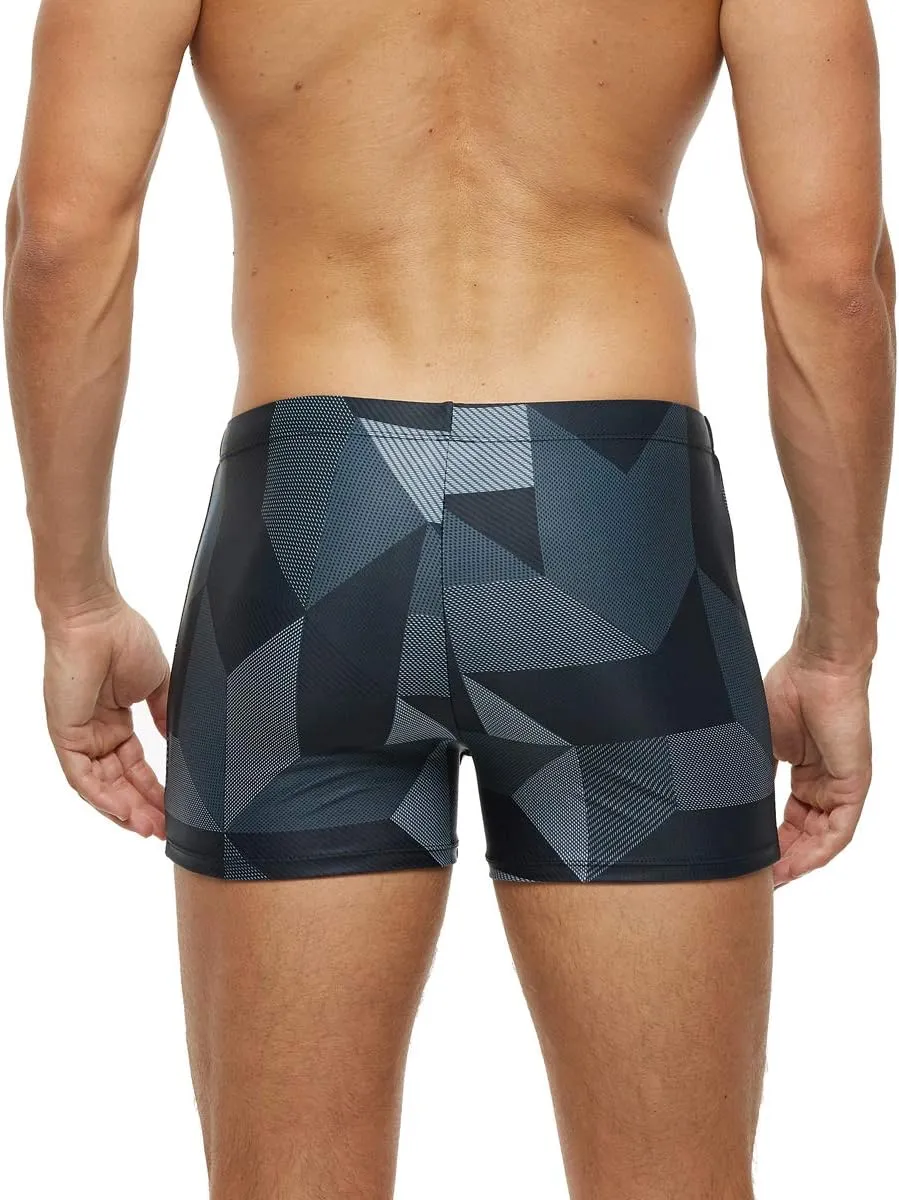 SALENT Men's Square Leg Athletic Swimsuit Swim Trunk Swimwear Bathing Suit Board Short