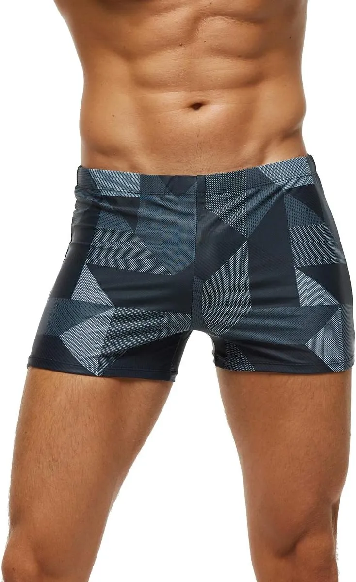SALENT Men's Square Leg Athletic Swimsuit Swim Trunk Swimwear Bathing Suit Board Short
