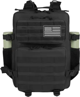 Small Tactical Backpack - 25L/35L/45L Military Tactical Backpack For Men Molle Daypack 3 Day Bug Out Bag Hiking Rucksack With Bottle Holder 25L Small Black Backpacks