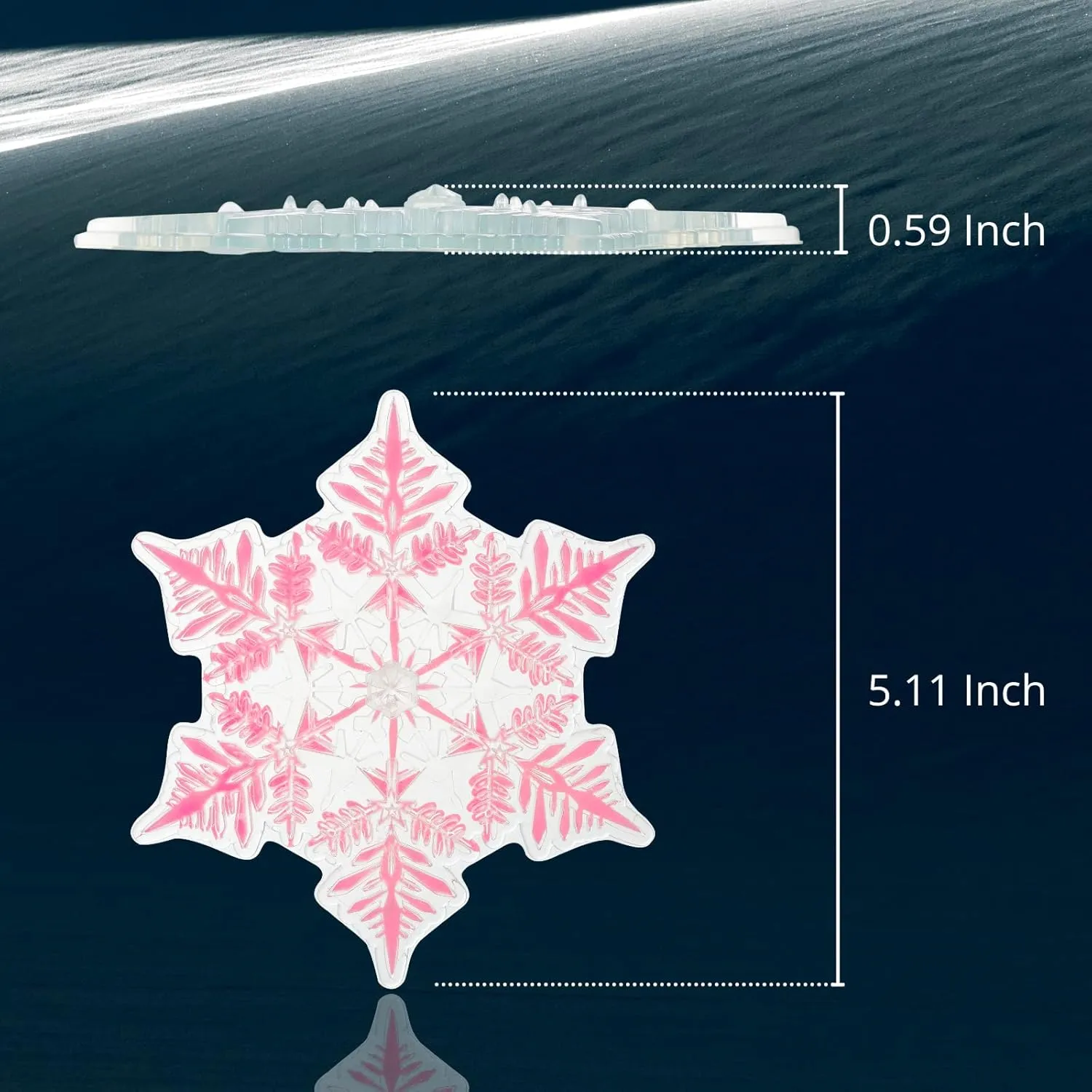 Snowboard Stomp Pad, 3D Clear Snowflake Snowboarding Stomp Pads, PVC Material