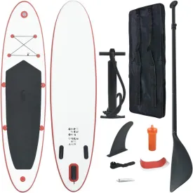 Stand Up Paddle Board Set SUP Surfboard Inflatable Red and White B