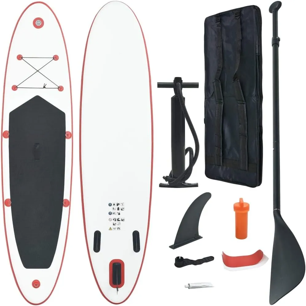 Stand Up Paddle Board Set SUP Surfboard Inflatable Red and White B