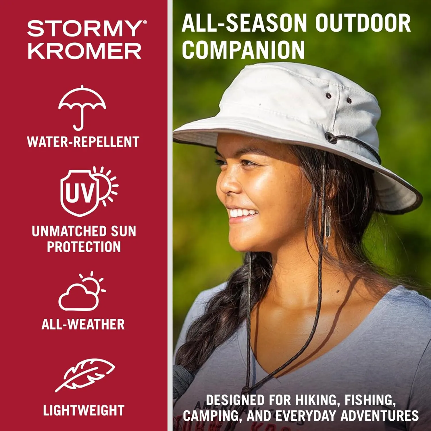Stormy Kromer The Canvas Cruiser, Durable Sun Hat, 100% Organic Cotton, Adjustable Paracord Neck Strap for Outdoor Adventures
