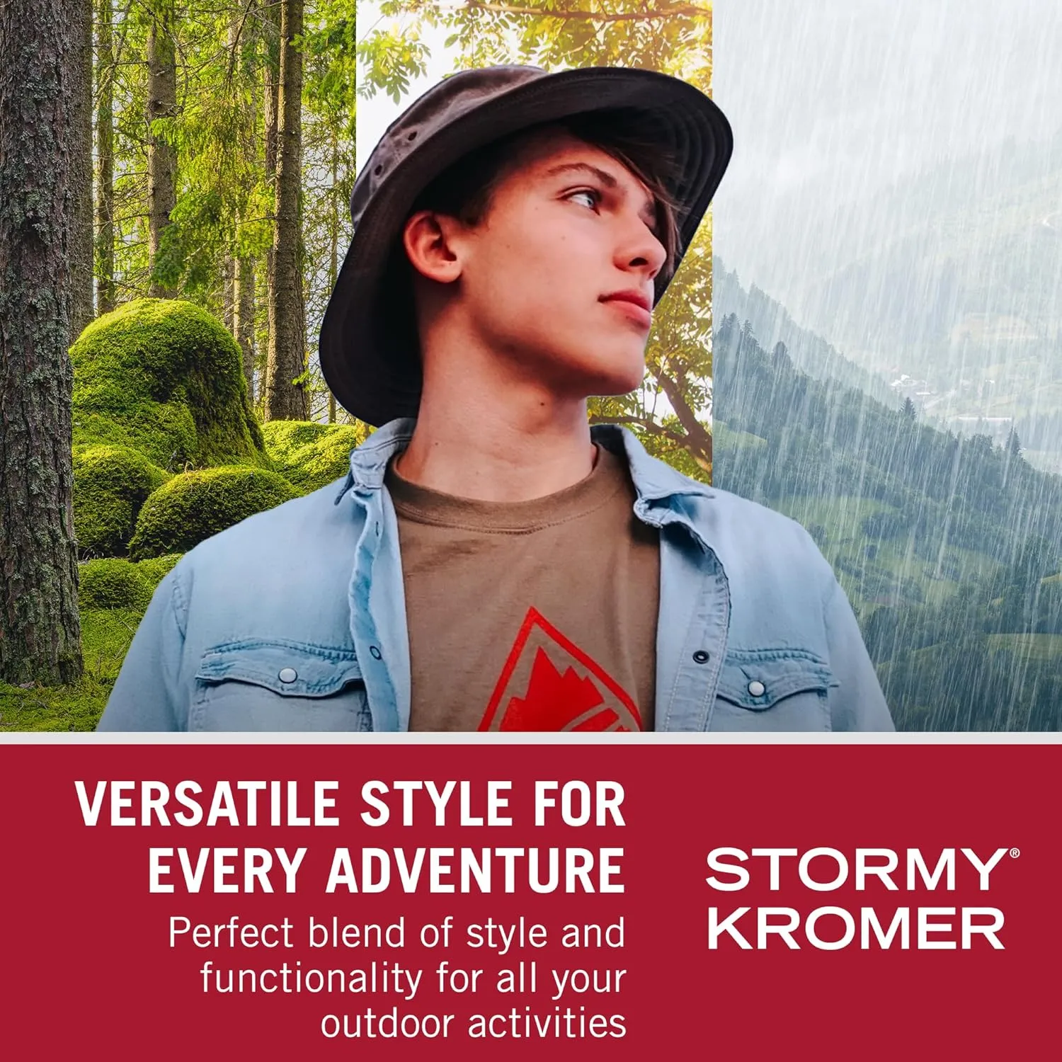 Stormy Kromer The Canvas Cruiser, Durable Sun Hat, 100% Organic Cotton, Adjustable Paracord Neck Strap for Outdoor Adventures