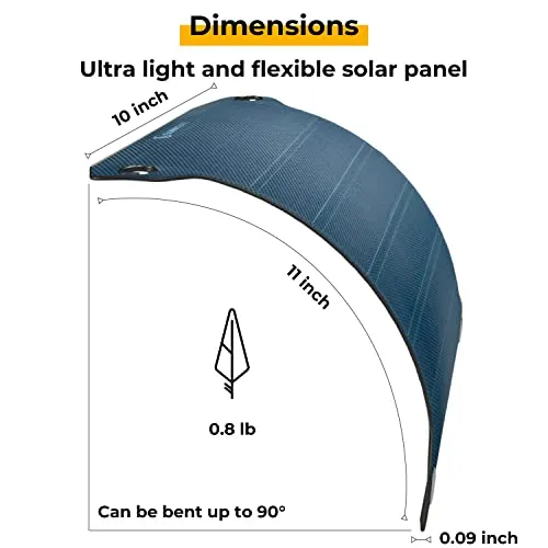 Sunnybag Leaf PRO | Premium Outdoor Solar Charger | 7.5 watt | Flexible Solar Panel Charger for Hiking and Camping | Light-Weight and Waterproof | Fits on Any Hiking Backpack | Incl. Fastening Gear