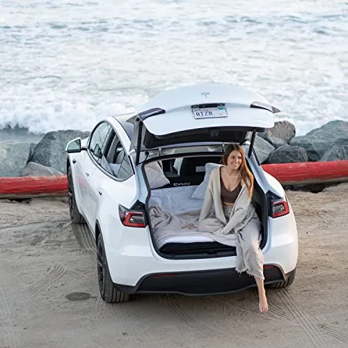 Tesla Model Y Mattress - Premium Tesla Camping Air Mattress with Comfortable, Supportive Memory Foam Insert - Adjustable Firmness - Rest Well (Model Y, Black)